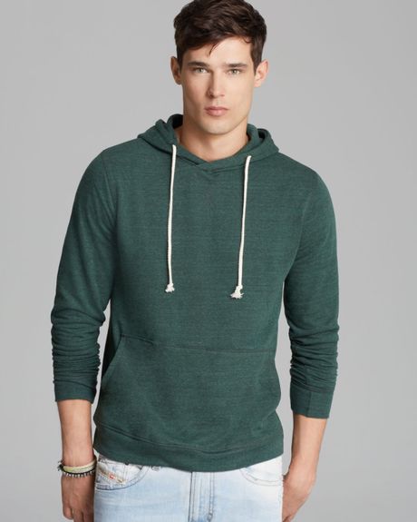 Threads For Thought Burnout Pullover Hoodie in Green for Men (Hunter ...