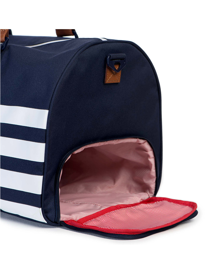Navy Blue And White Duffle Bags Literacy Basics