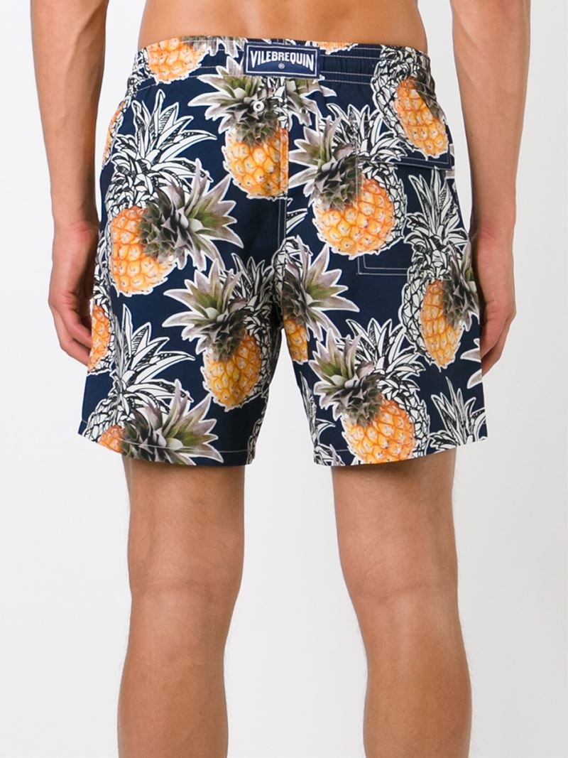 Vilebrequin Pineapple Print Swim Shorts in Blue for Men | Lyst