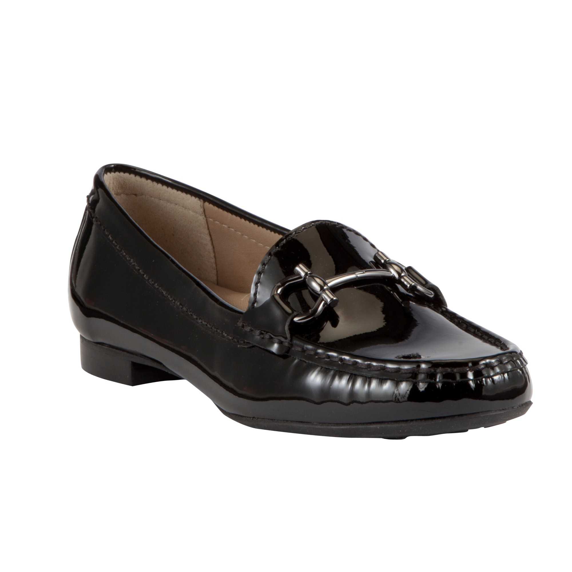 John Lewis Austin Low Heeled Loafers in Black | Lyst