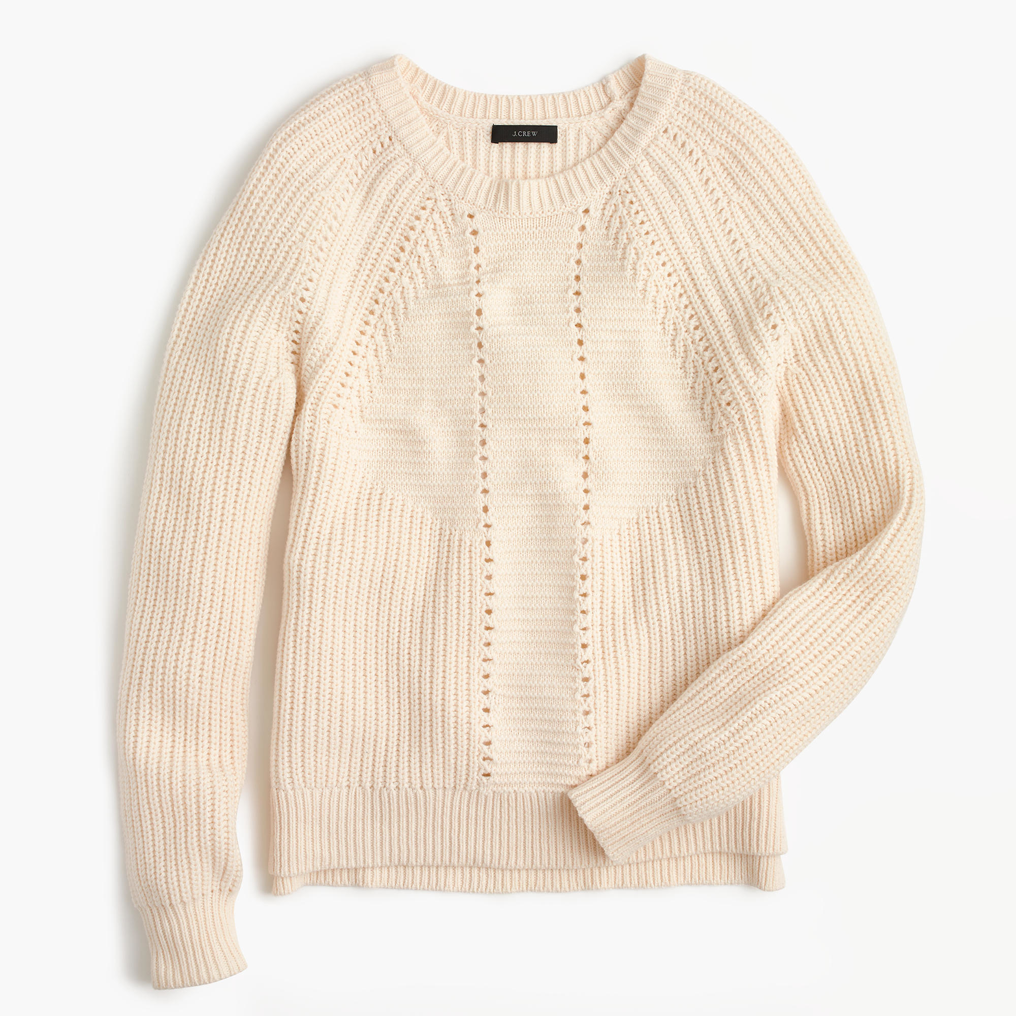 j crew pointelle cable sweater