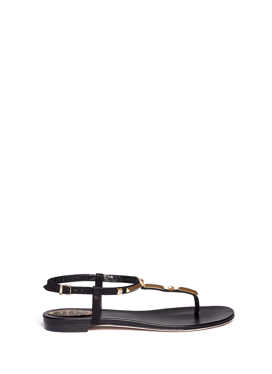 rene caovilla flat sandals