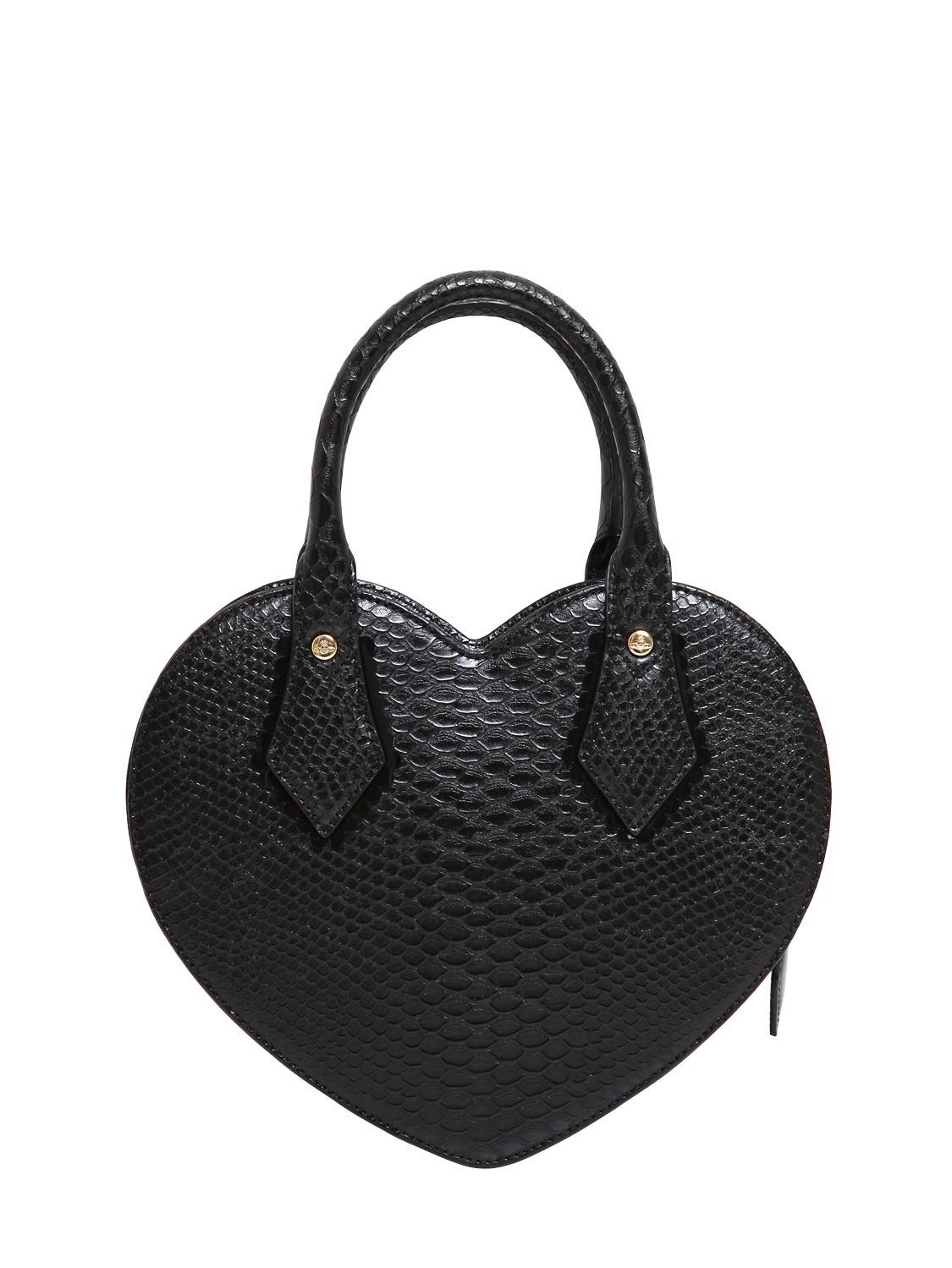 Vivienne Westwood Heart Snake Embossed Faux Leather Bag in