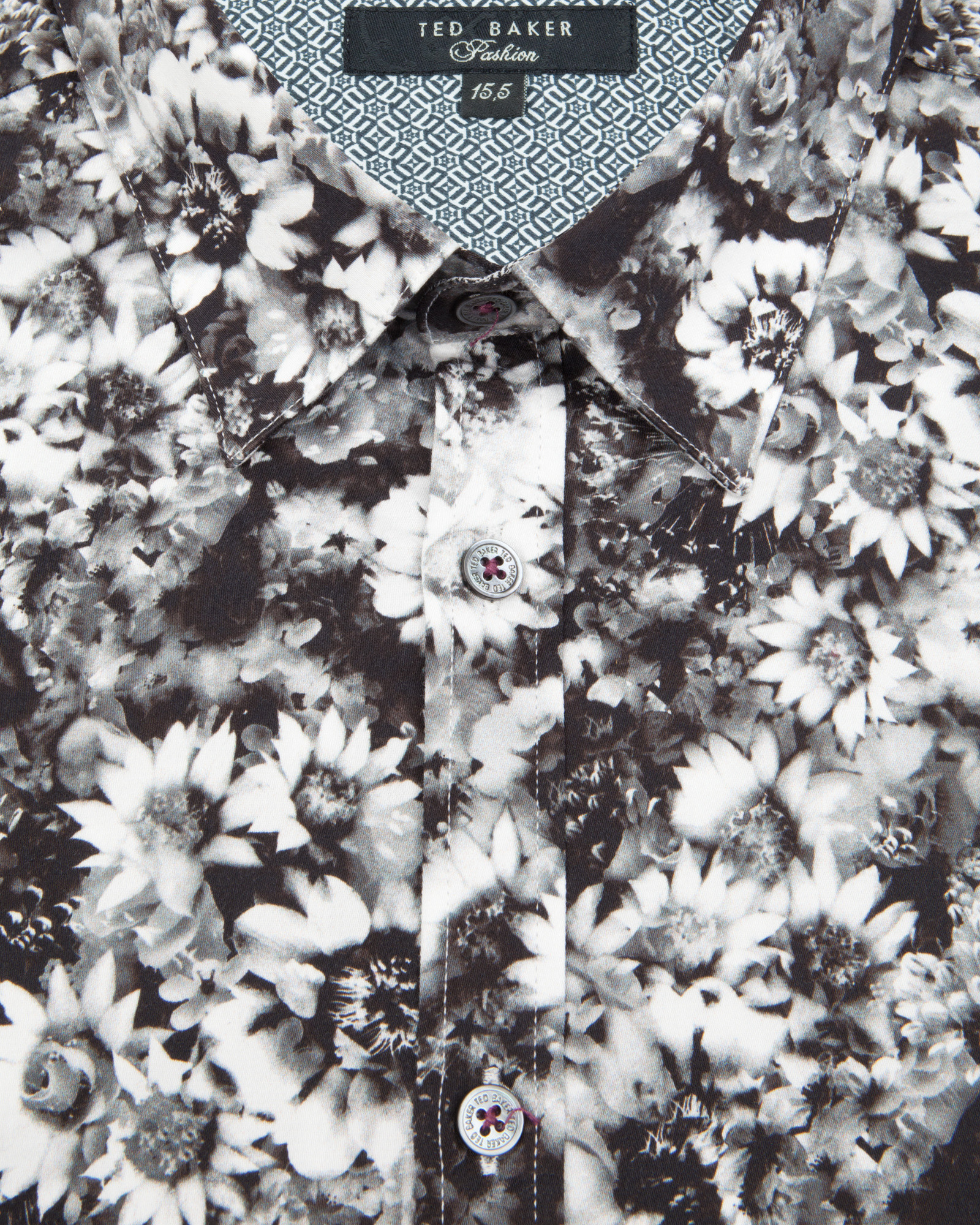 Ted Baker Cotton Printed Floral Shirt in White for Men - Lyst