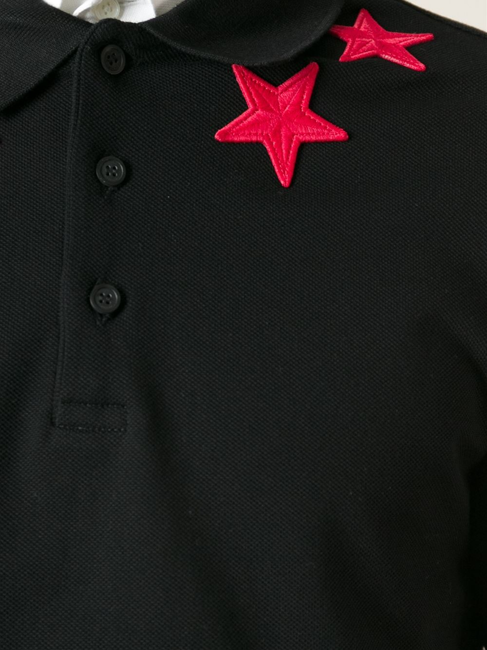 givenchy star patch polo shirt