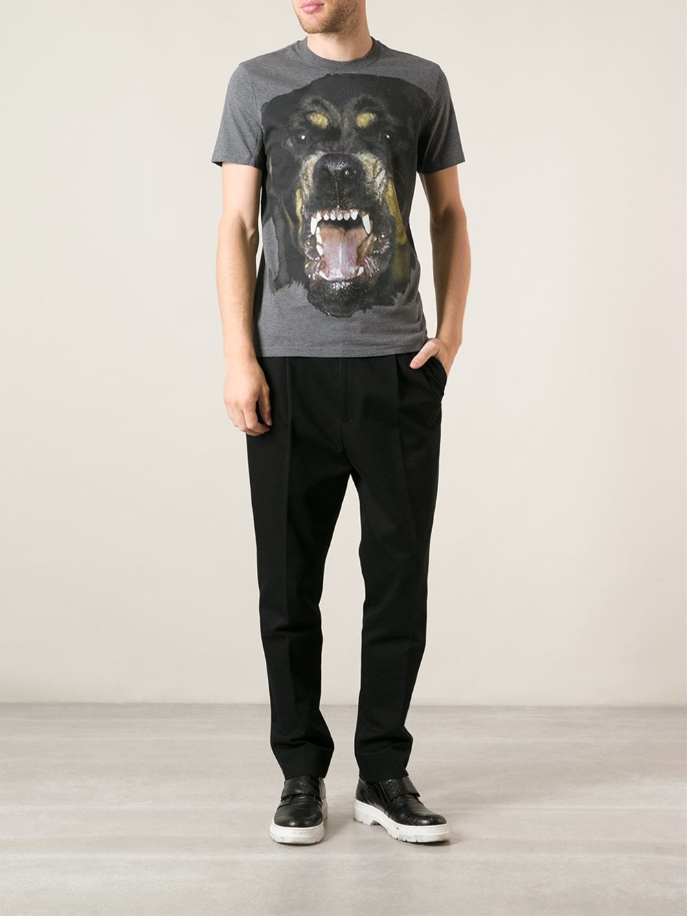 Givenchy Rottweiler Tshirt in Grey (Gray) for Men | Lyst