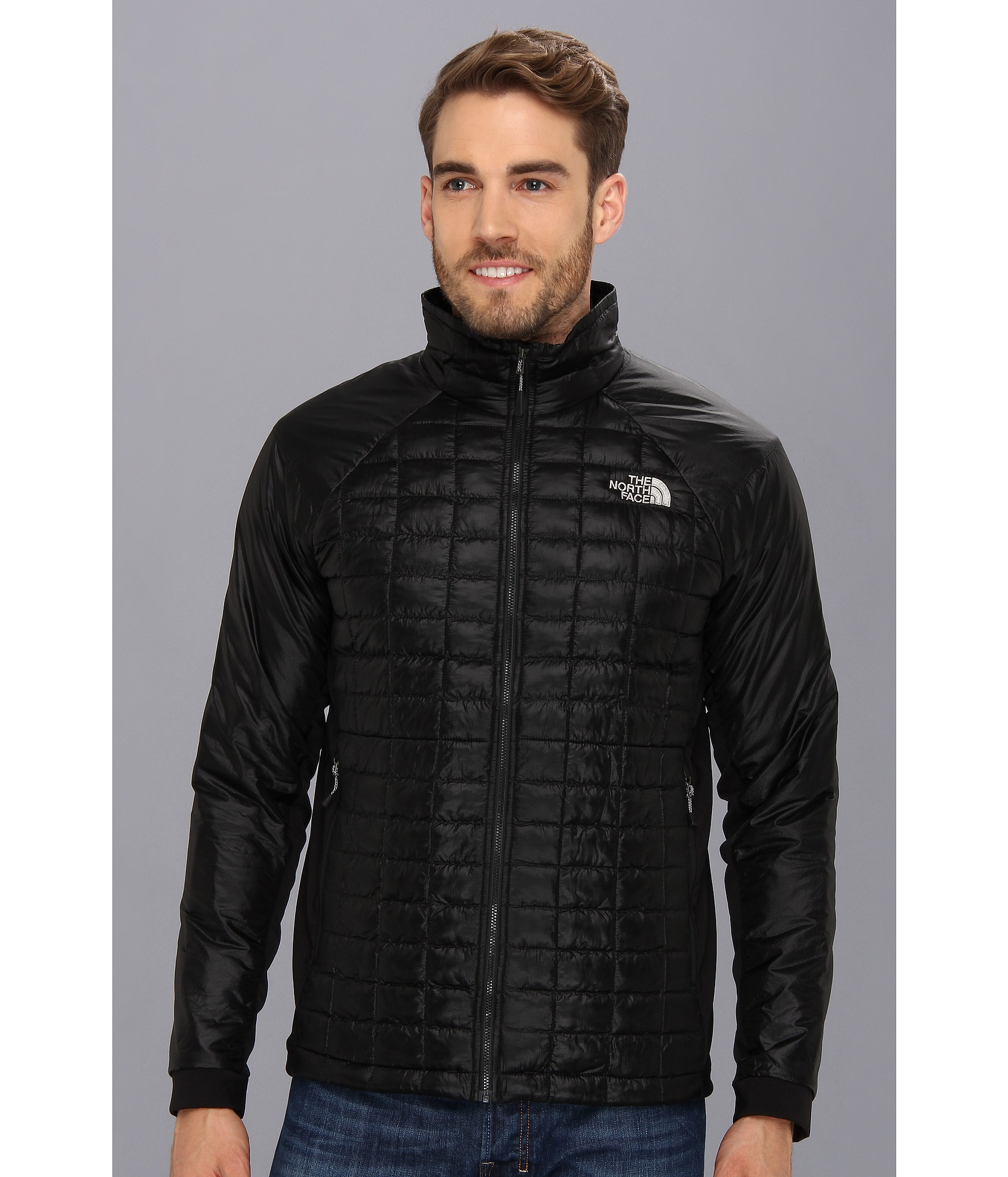 the north face black thermoball jacket