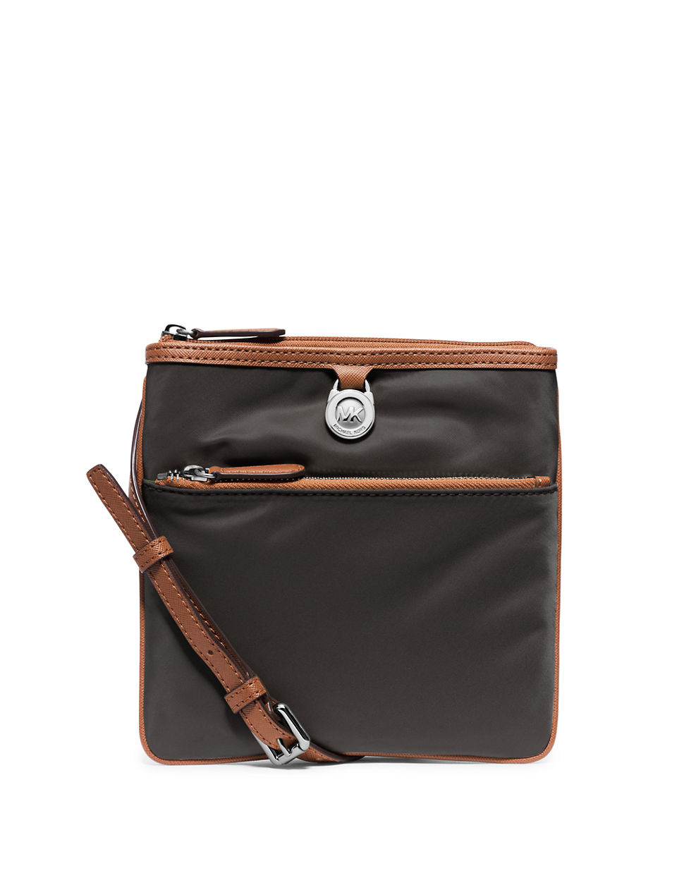 Michael Michael Kors Kempton Nylon Small Pocket Crossbody Bag in Gray