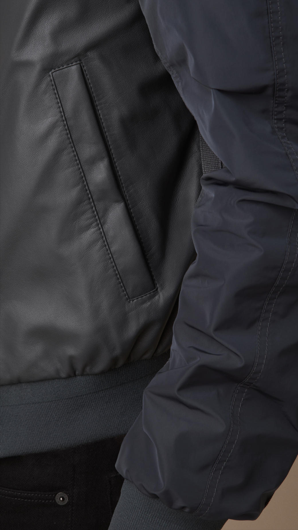 burberry grey bomber jacket