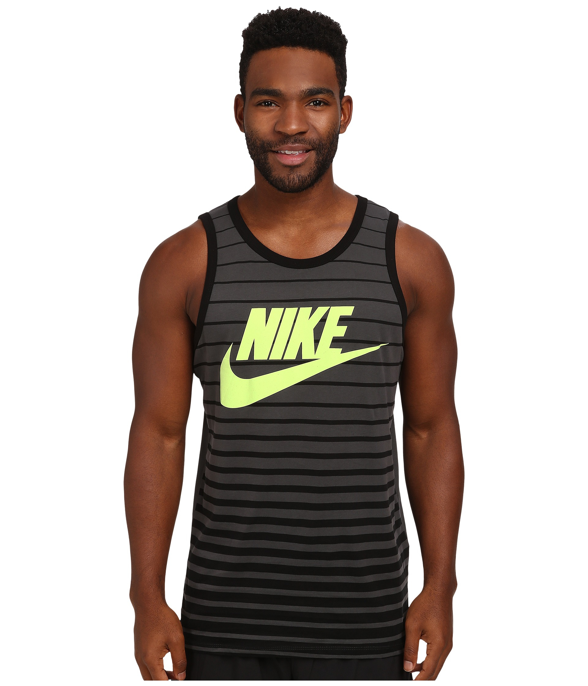 nike striped tank top
