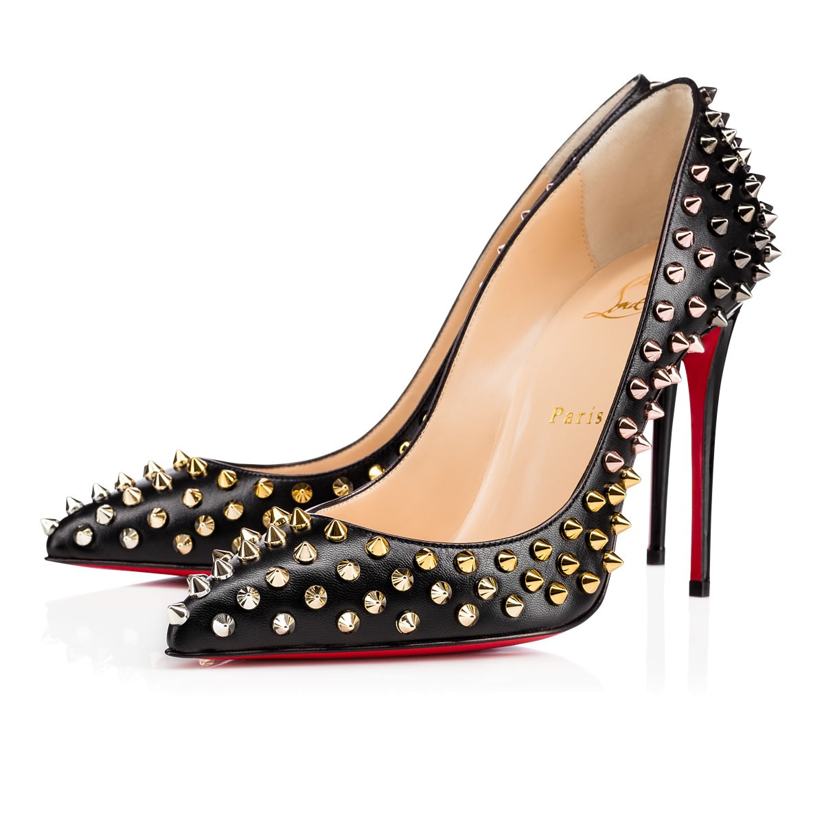black spiked louboutin heels