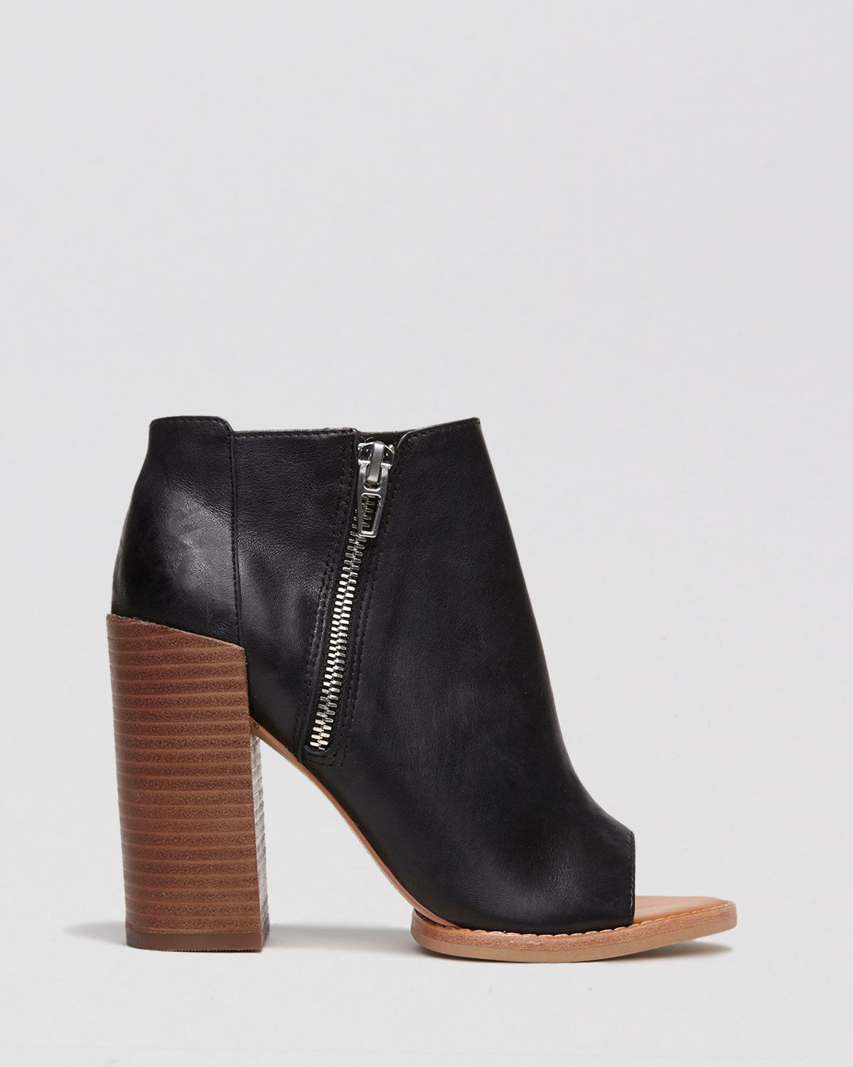 DV by Dolce Vita Open Toe Platform Booties - Mercy High Heel in Black ...