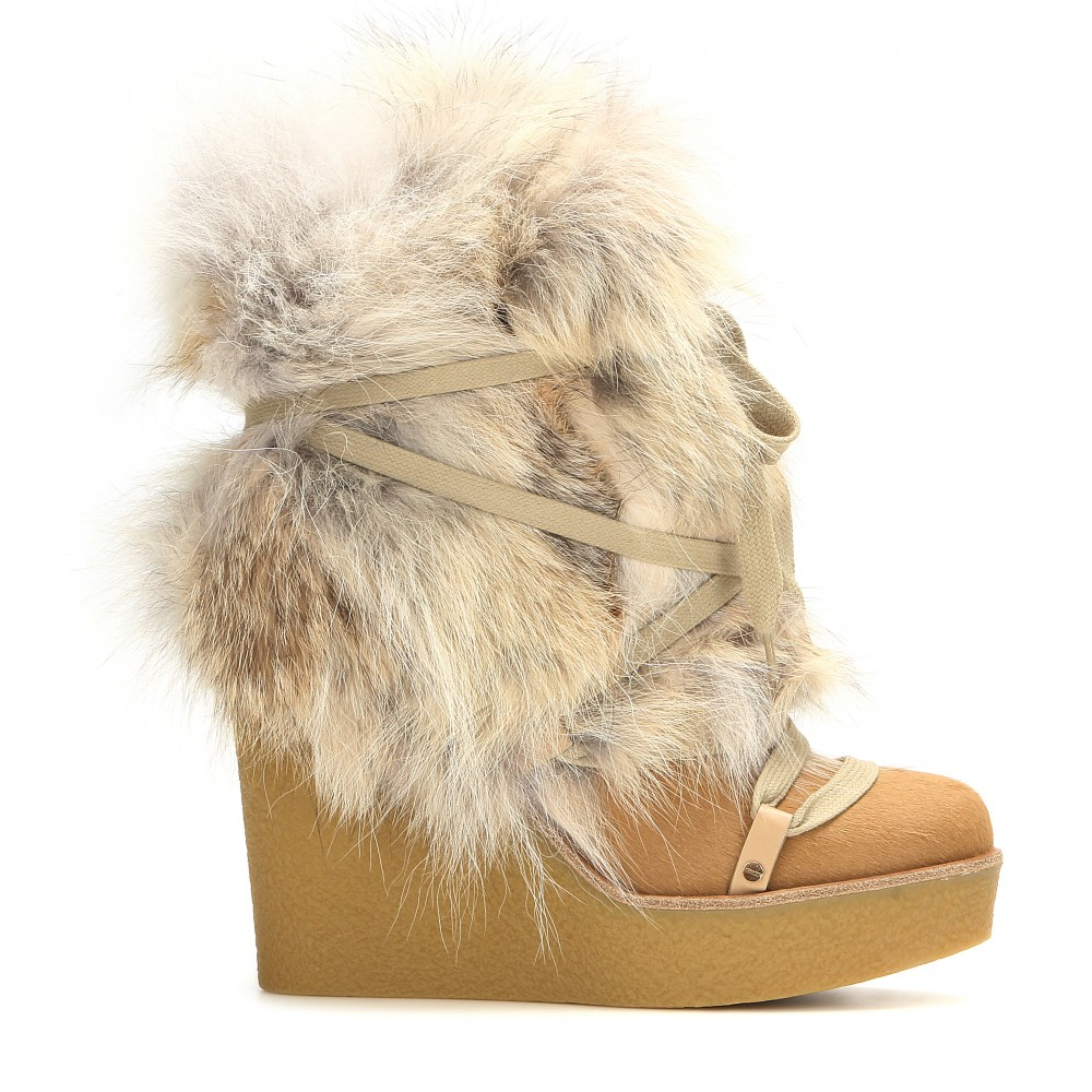 chloe fur boots