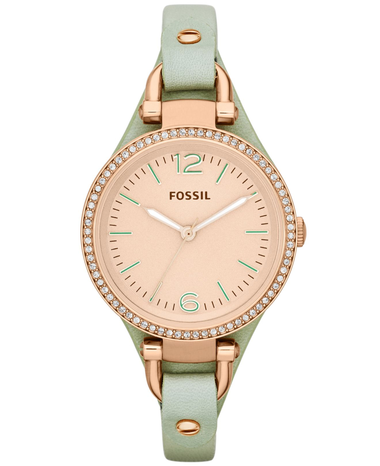 Fossil Women'S Georgia Mint Leather 
