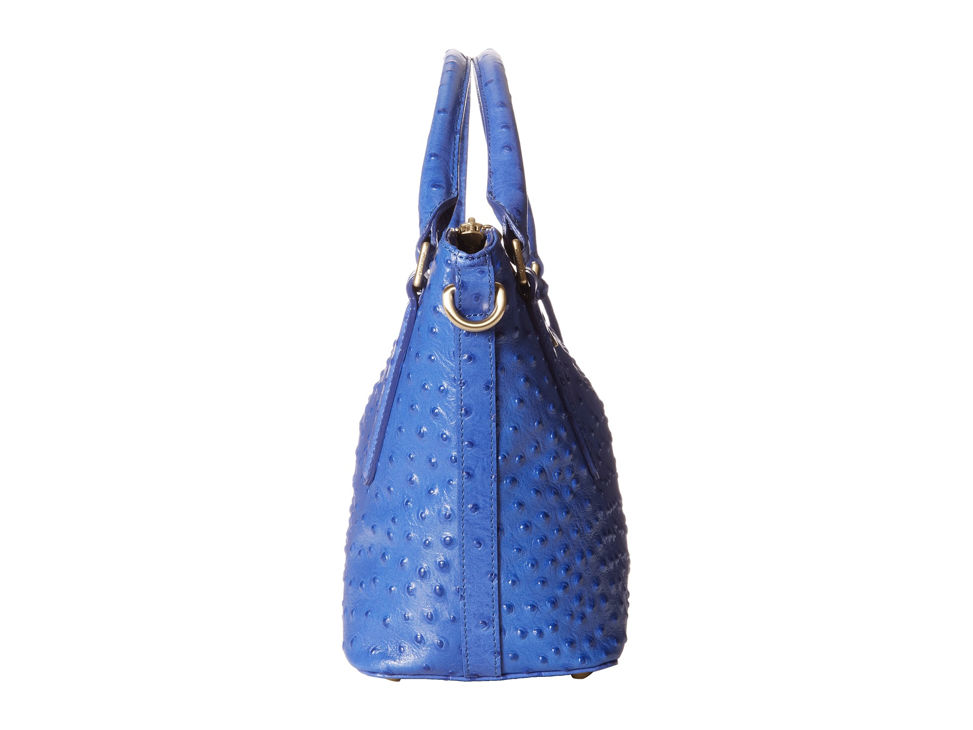 Brahmin+Small+Irene+Satchel+Maritime+Blue+Leather+Crossbody+Bag+Wallet+*HTF  for sale online
