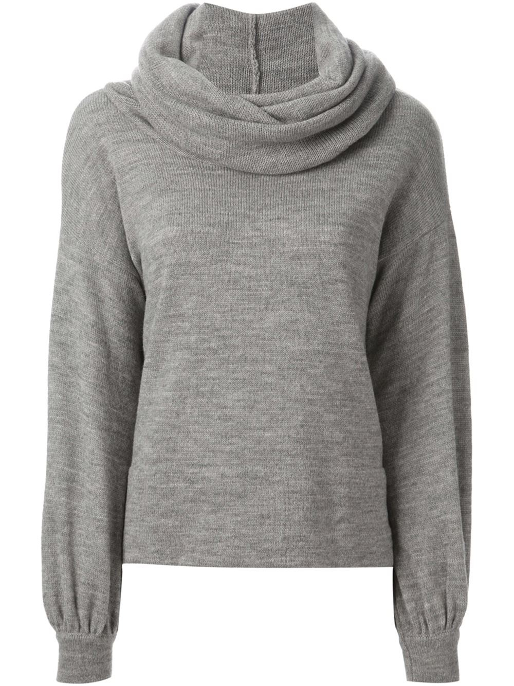 Societe anonyme Cowl Neck Sweater in Gray | Lyst