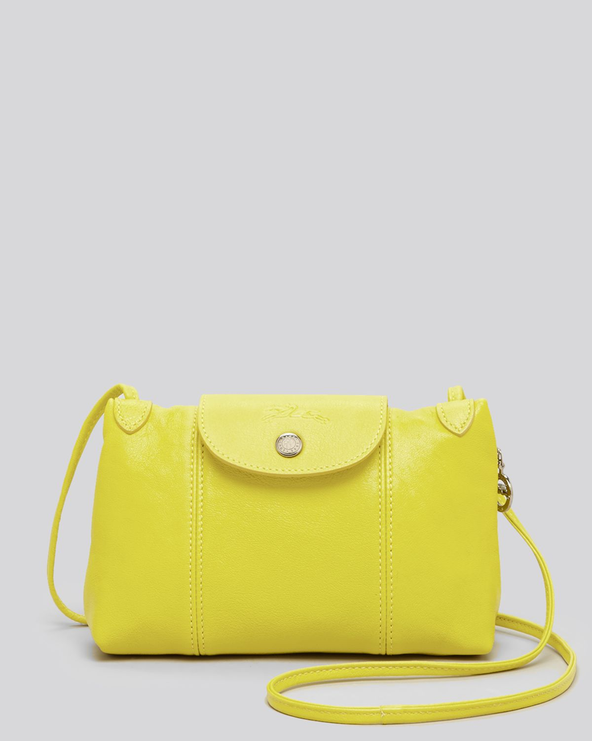 Longchamp Crossbody Le Pliage Cuir Small in Yellow Lyst