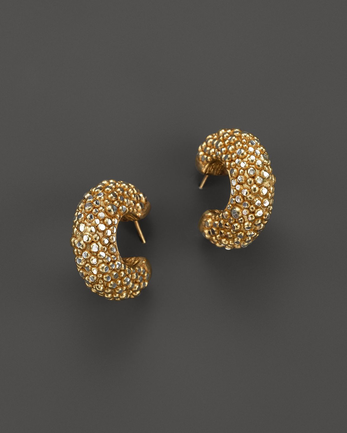 Lyst Roberto Coin 18k Yellow Gold Plated Sterling Silver Stingray Gallery Previously Sold At Bloomingdale S Women Gold Hoop Earrings