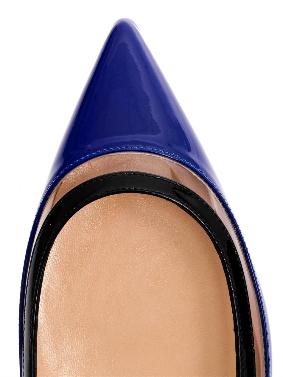 Christian louboutin Paulina Pointtoe Flats in Blue | Lyst