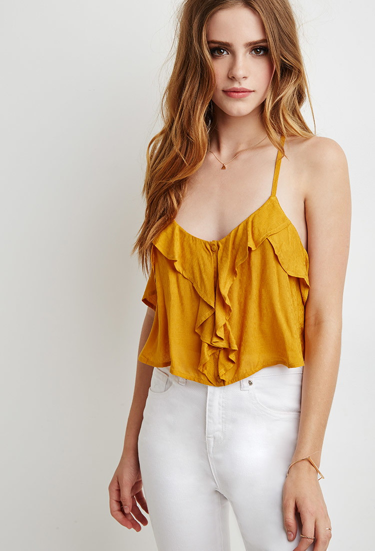 mustard camisole top