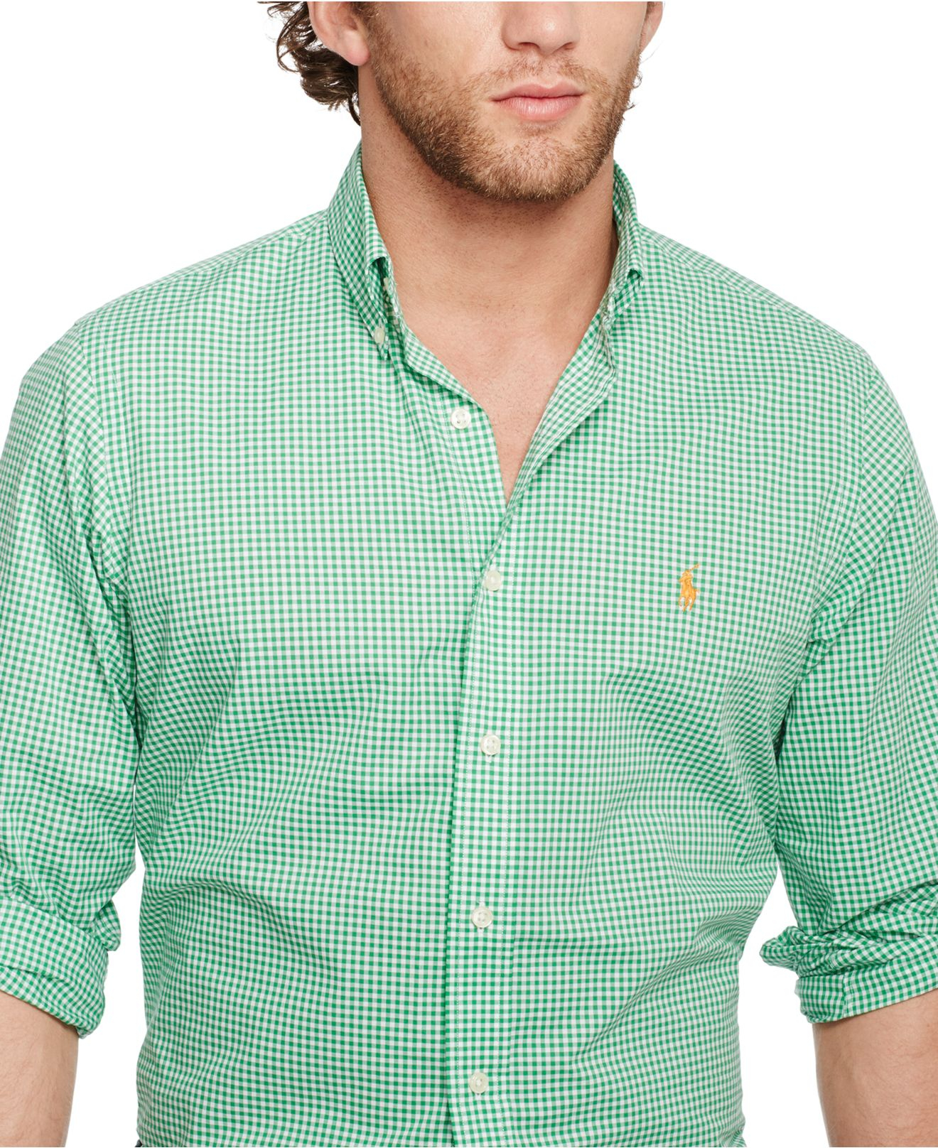 ralph lauren green check shirt