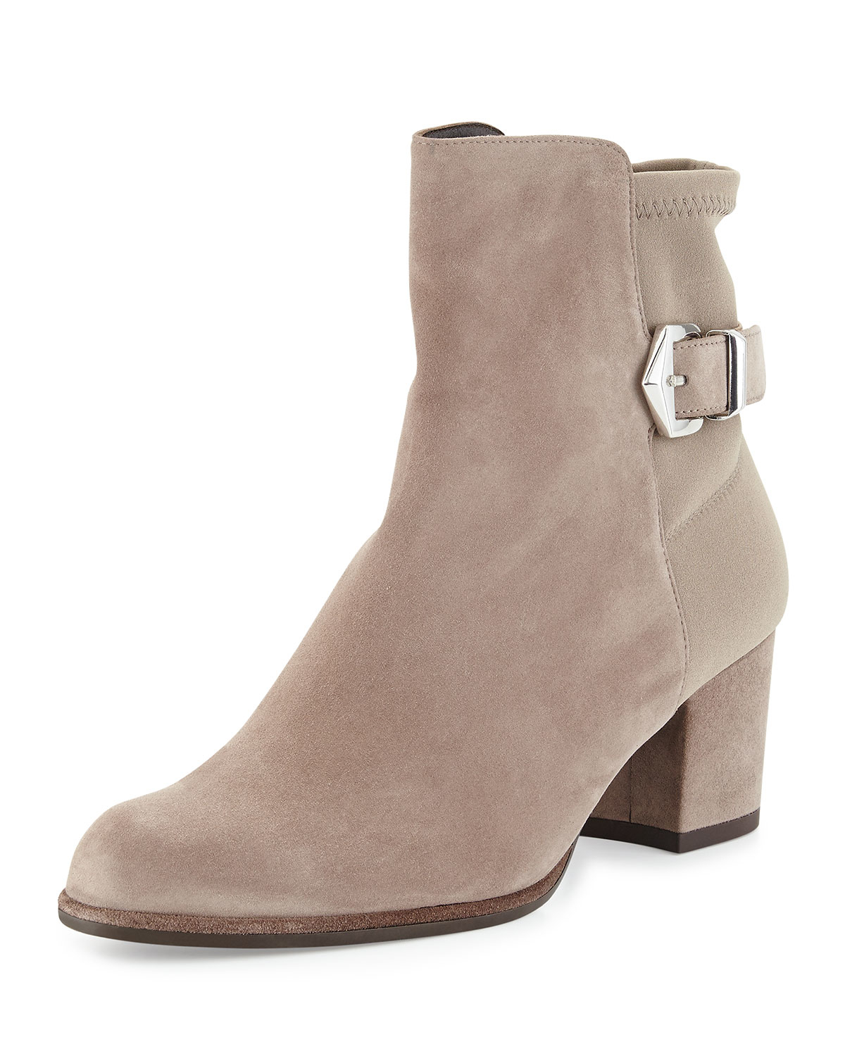 stuart weitzman quinn leather ankle bootie