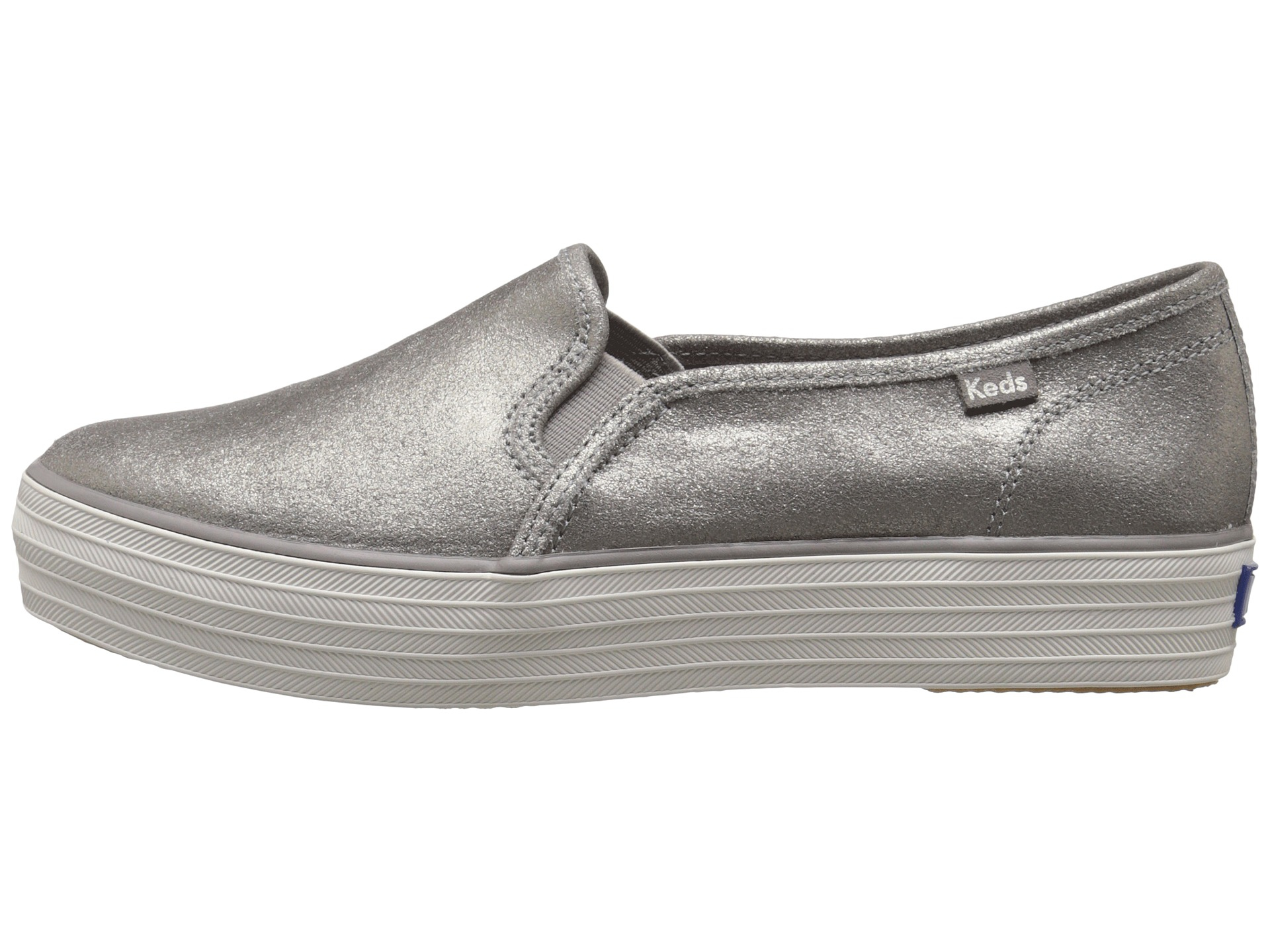 metallic keds slip ons