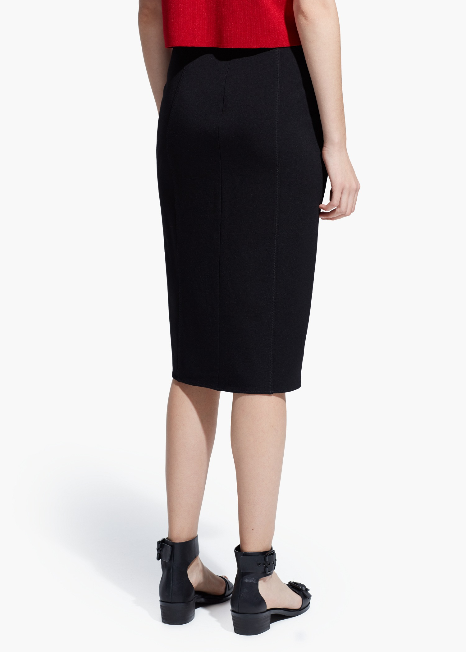 mango vent midi skirt