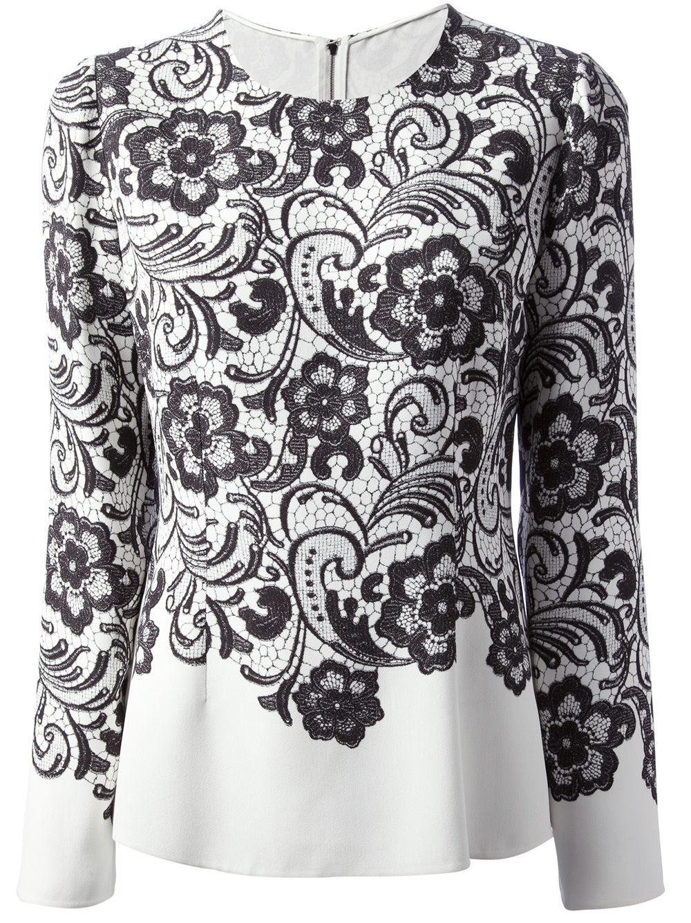 lace print top