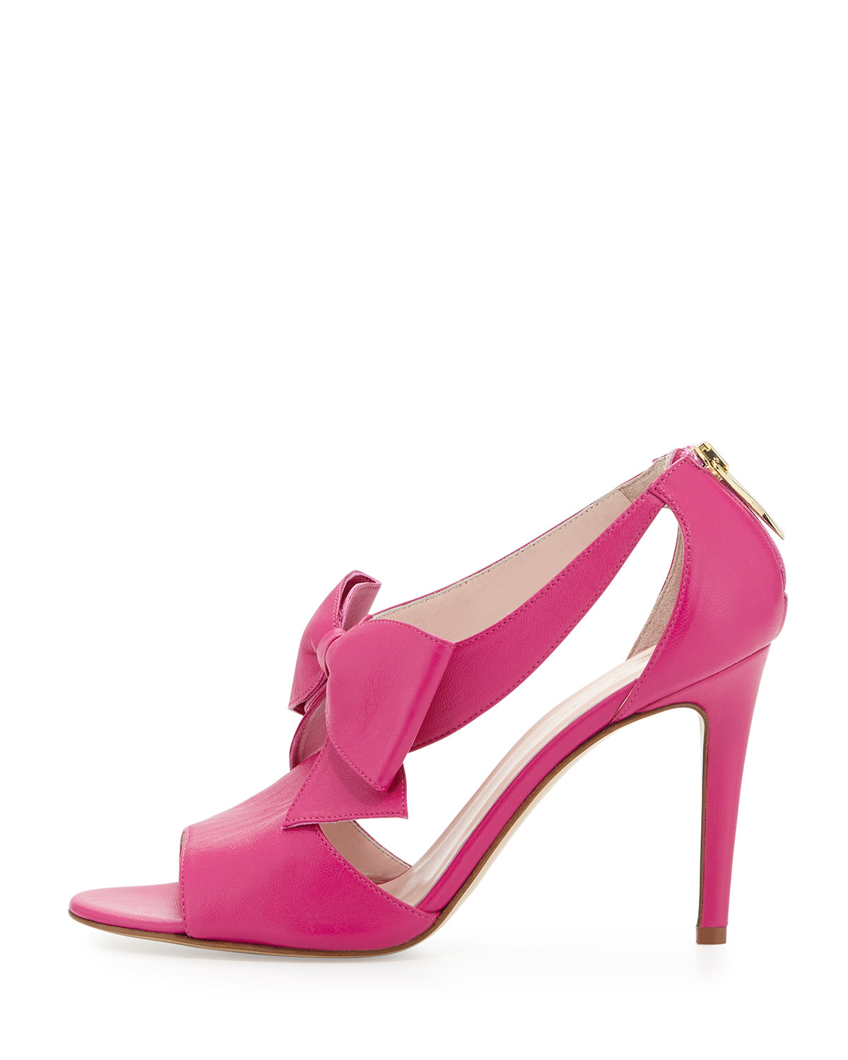 Lyst Kate Spade New York Imelda Peeptoe Bow Sandal in Pink