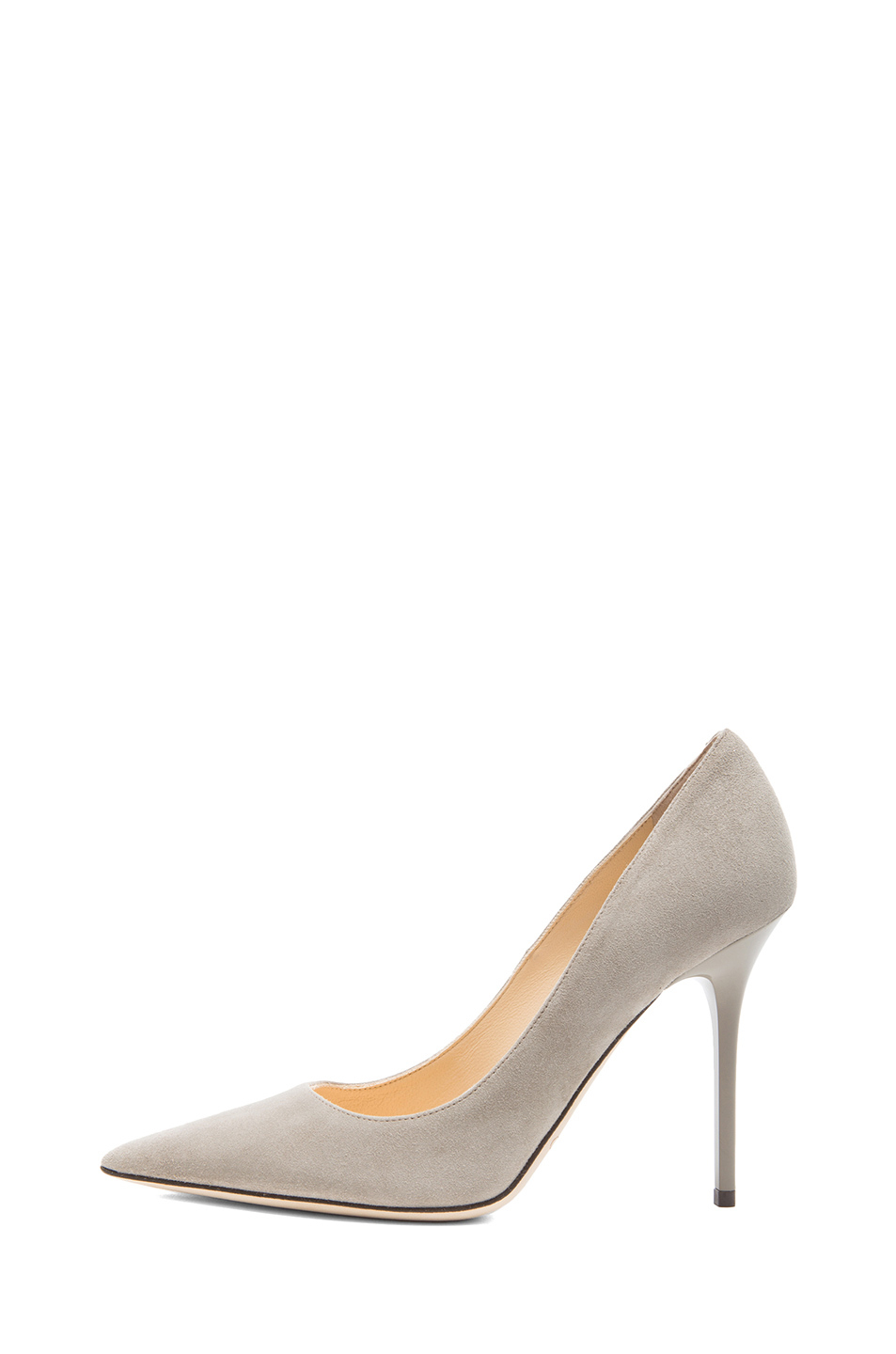 Jimmy Choo Abel Pointed Suede Pumps in Gray (Pebble) | Lyst