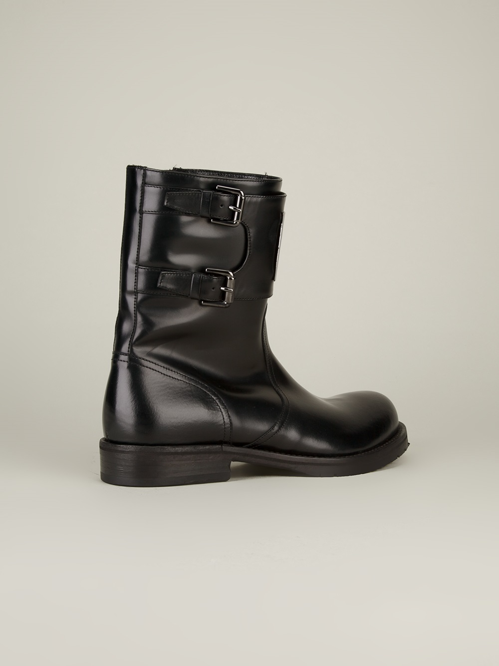 John Galliano Double Buckled Ankle Boots in Black for Men Lyst