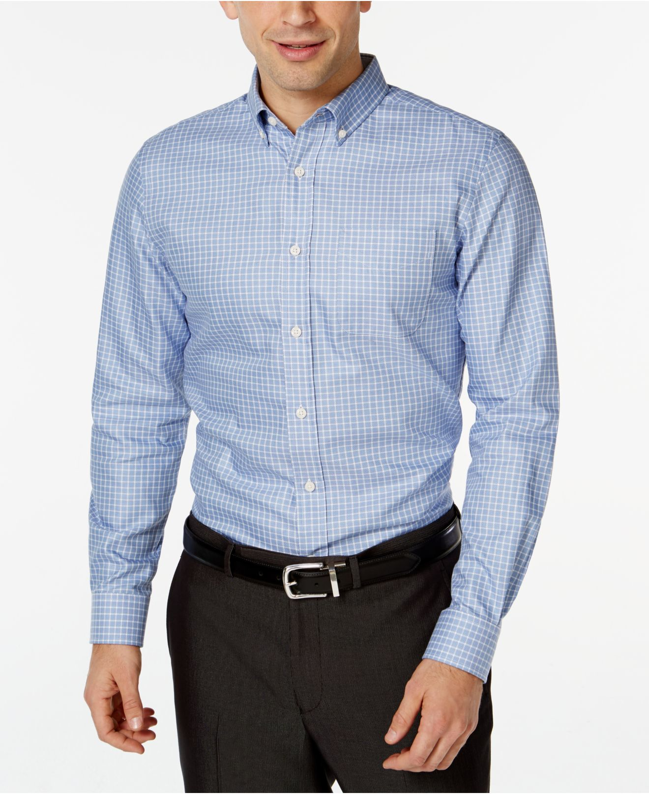 Tommy hilfiger Burt Checked Button-down Shirt in Blue for Men | Lyst