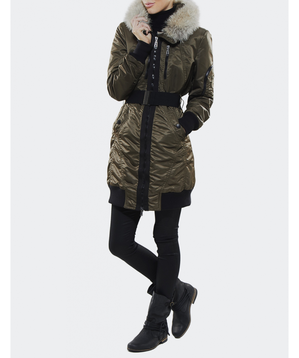 Lyst Creenstone Colorado Belted Parka in Natural