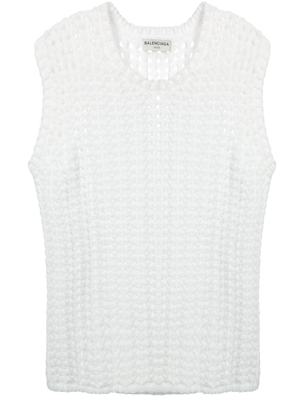 knitted vest white