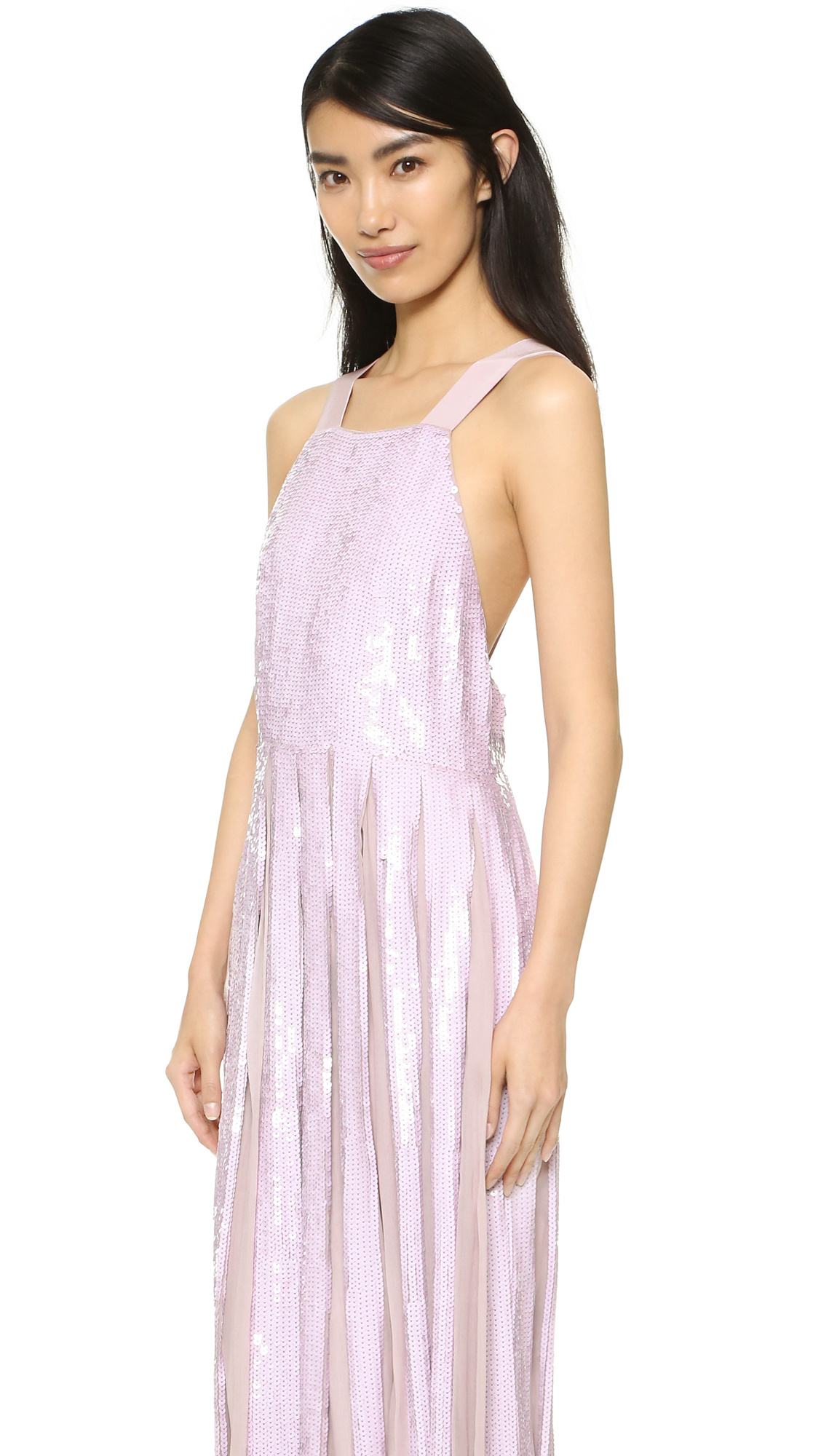 tibi beaded sequin overall dress