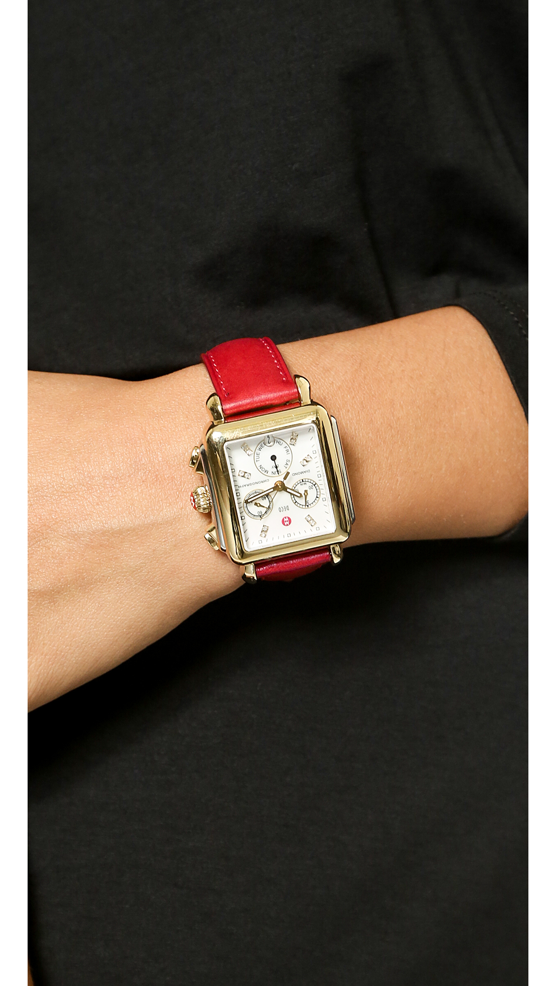 michele watch red band