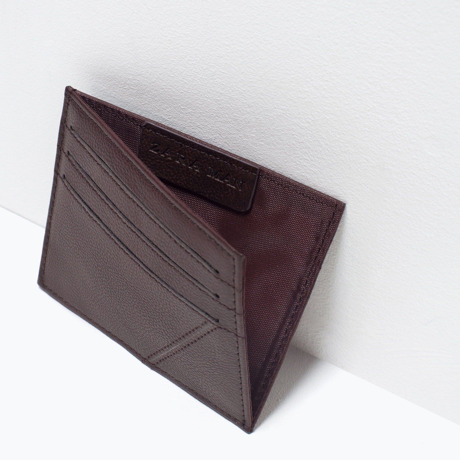 Zara Credit Card Holder in Brown for Men Lyst