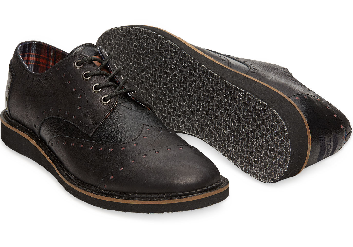 black leather brogues