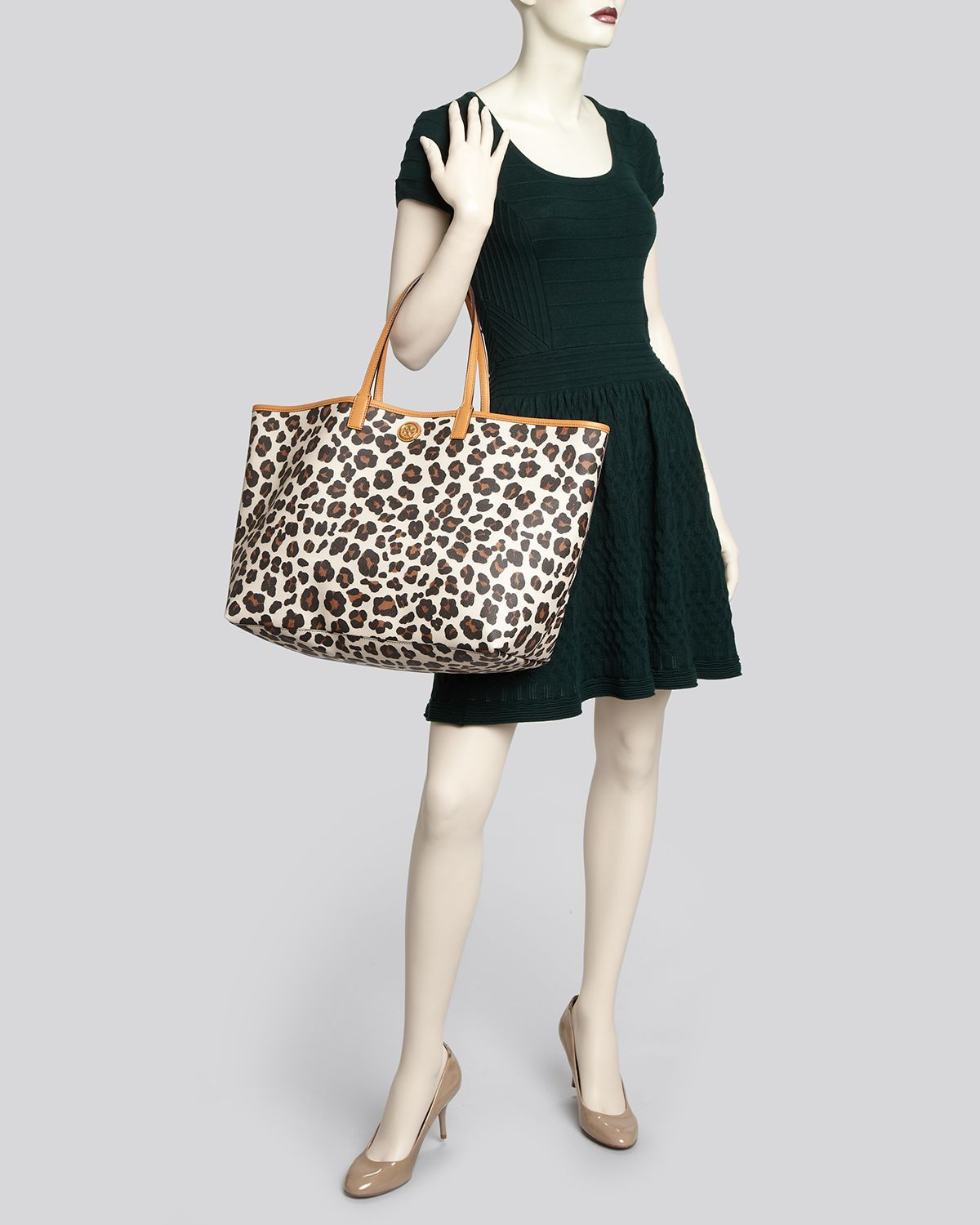 tory burch kerrington leopard tote