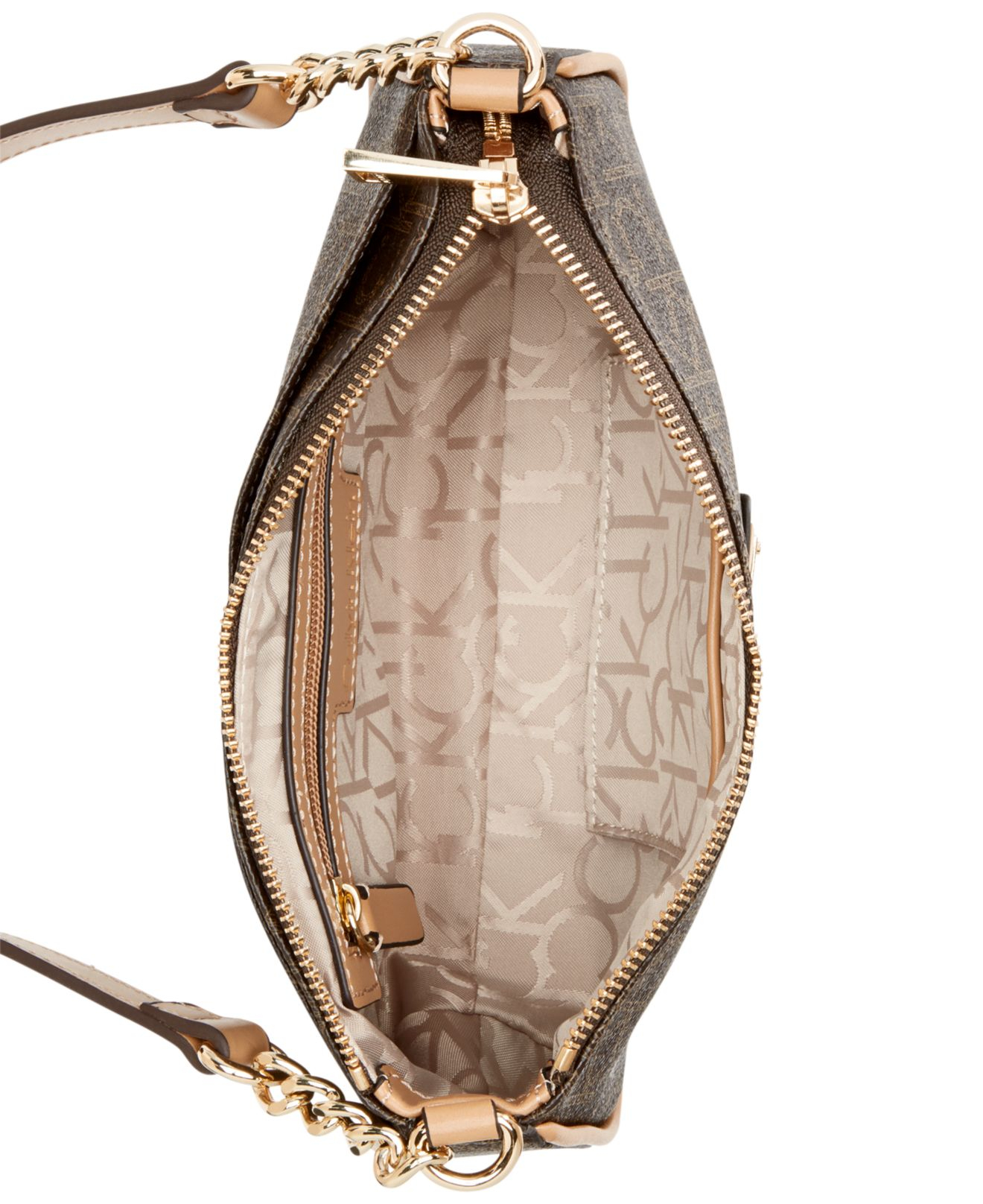 Calvin Klein Hudson Monogram Demi Bag in Natural | Lyst