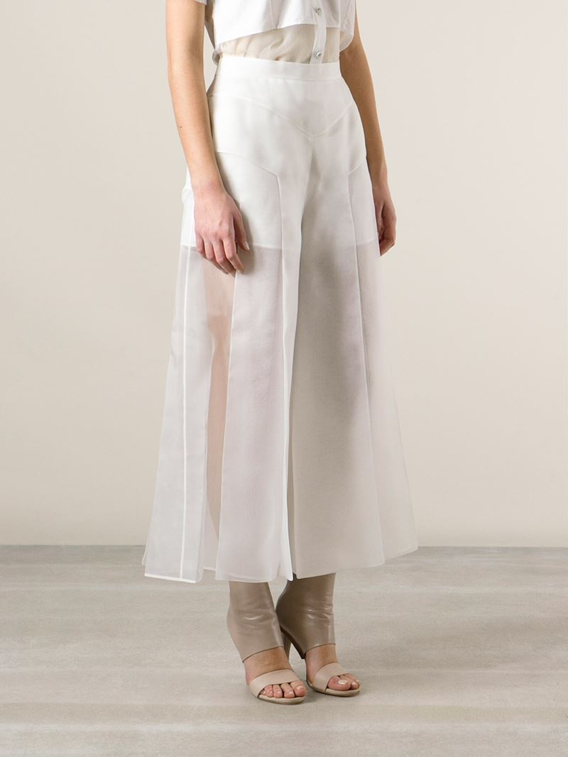 white culotte trousers