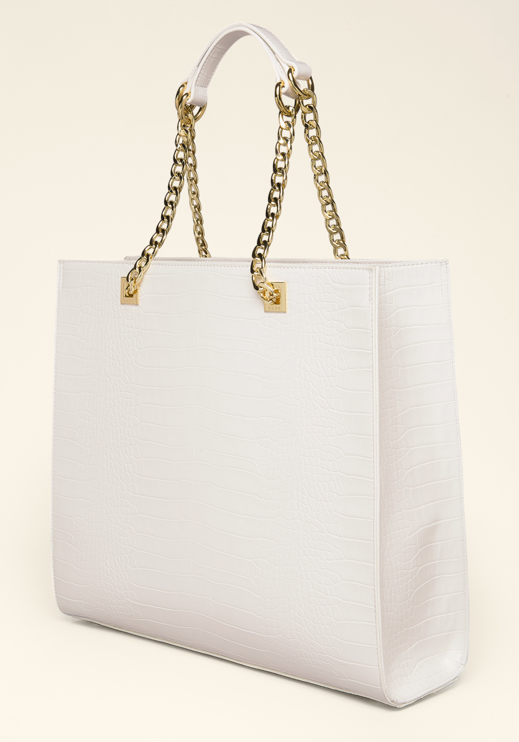 Download Bebe Lulu Mock Croc Tote in White - Lyst