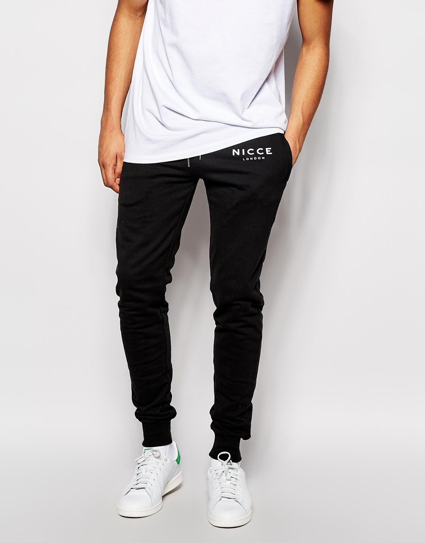 nicce black skinny joggers