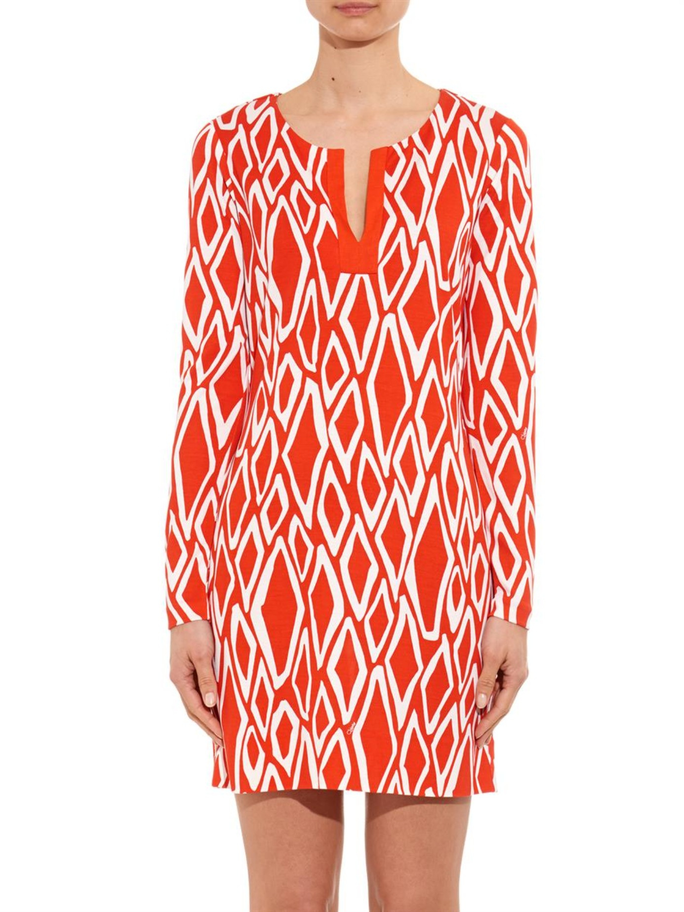 diane von furstenberg orange dress