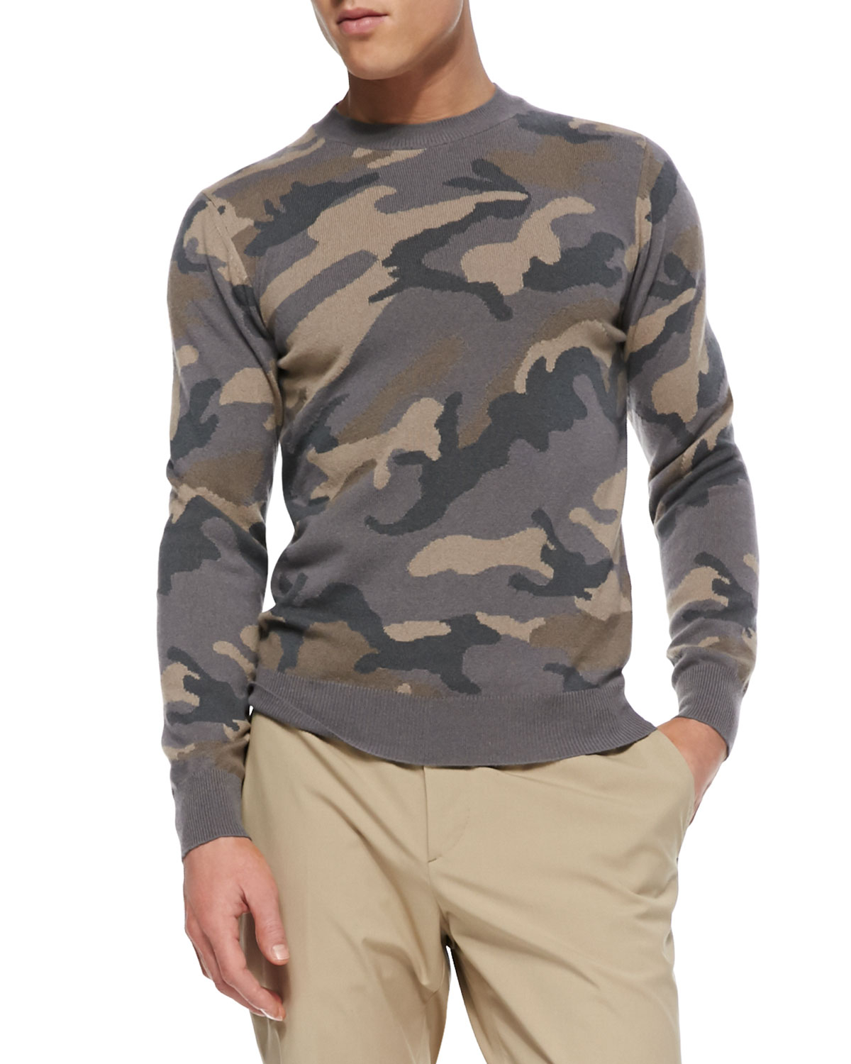 camo cashmere sweater