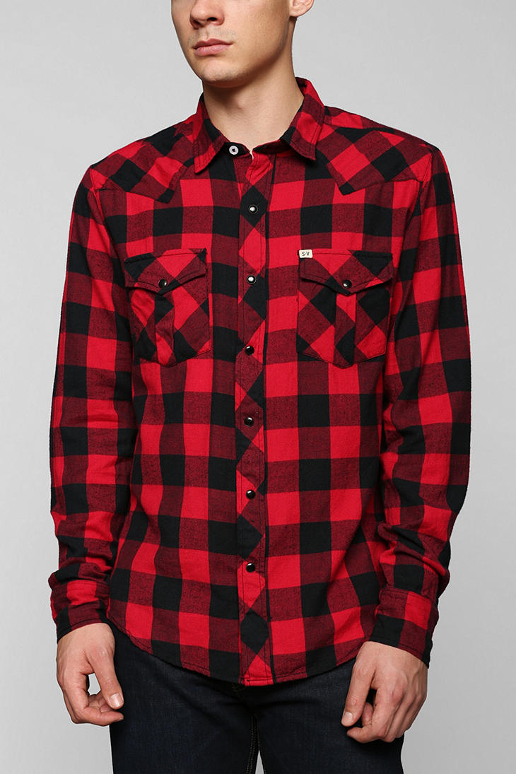 Buffalo Plaid Flannel Button Down Shirt 