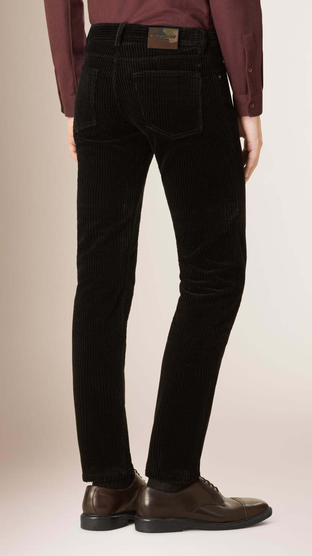 Lyst - Burberry Slim Fit Jumbo Cord Trousers in Black for Men