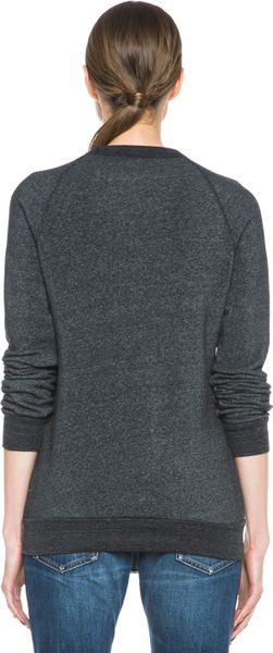 Rodarte Radarte Sweatshirt in Gray (black heather) | Lyst