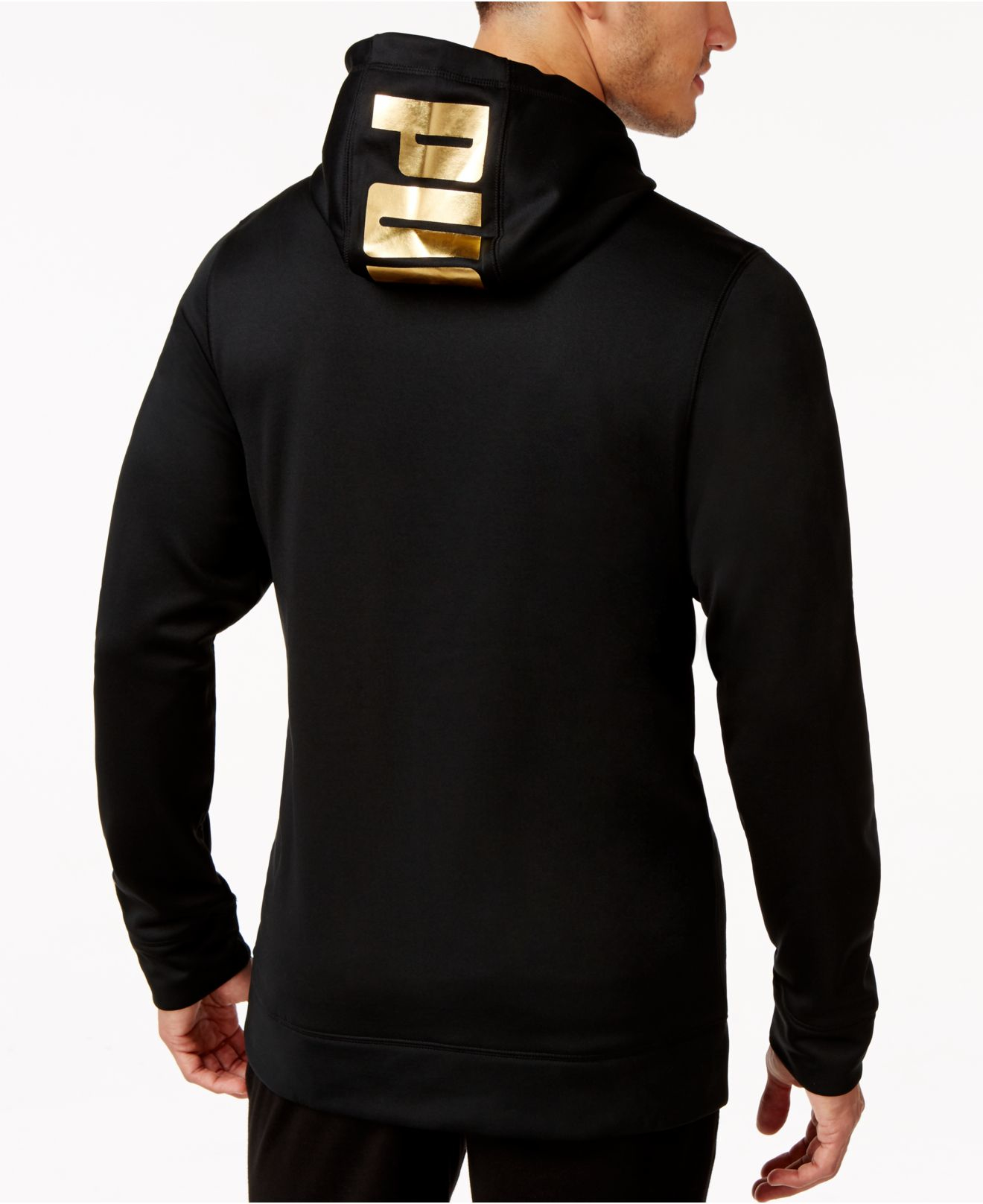 PUMA Men's Metallic Dynamic Fleece Hoodie in Black/Gold (Black) for Men |  Lyst